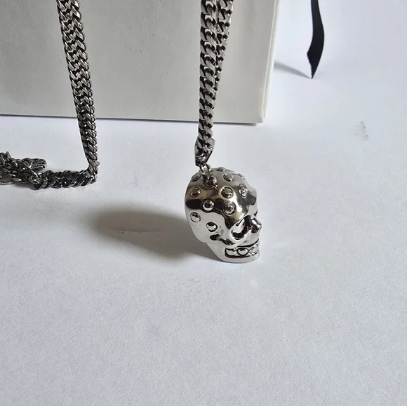 Alexander McQueen Skull Necklace Silver - Picture 7 of 9
